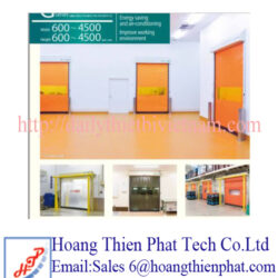 Cửa cuốn nhựa PVC đóng nhanh cho kho lạnh