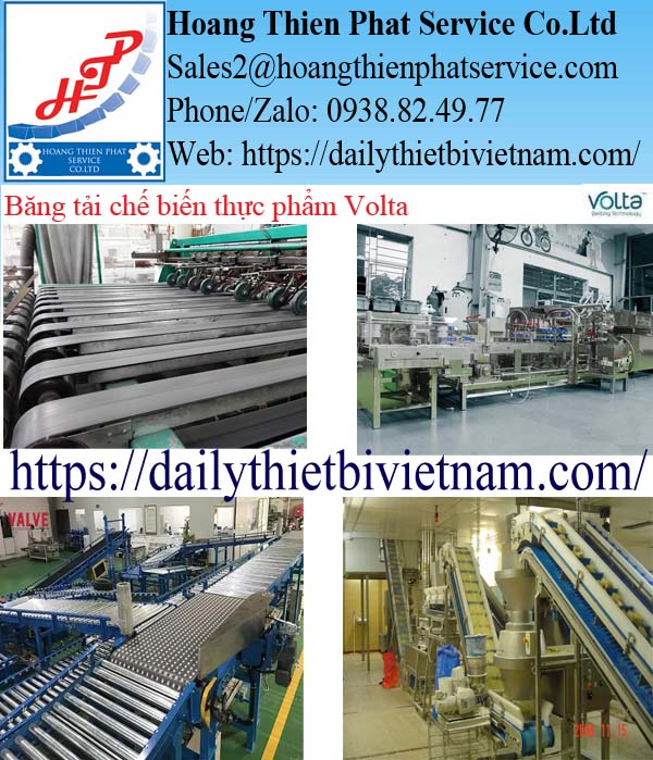 Băng tải chế biến thực phẩm Volta