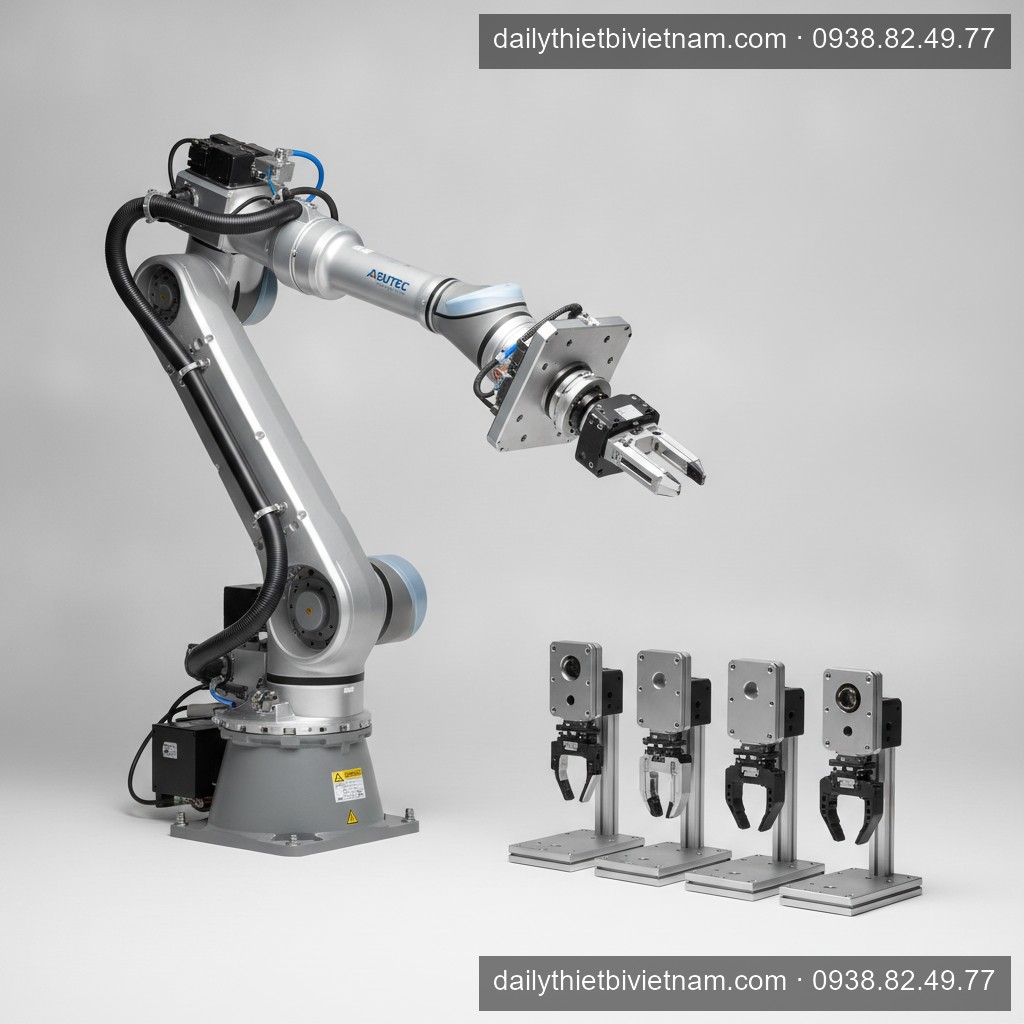 Giải pháp bộ thay đầu kẹp tự động Asutec cho hệ thống robot công nghiệp