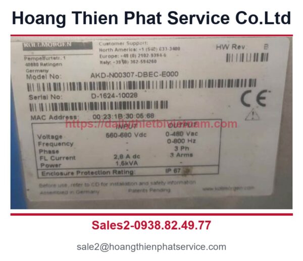Bộ điều khiển động cơ Servo KOLLMORGEN AKD-N00307-DBEC-E000 Bộ điều khiển động cơ Servo KOLLMORGEN AKD-N00307-DBEC-E000 - Bộ điều khiển động cơ Servo KOLLMORGEN AKD-N00307-DBEC-E000
