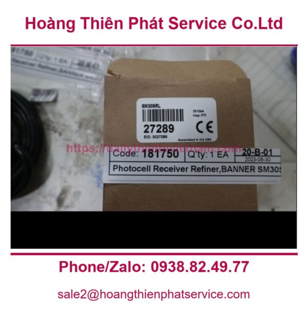 Bộ thu của cảm biến quang Banner SM30SRL - Bộ thu của cảm biến quang Banner SM30SRL