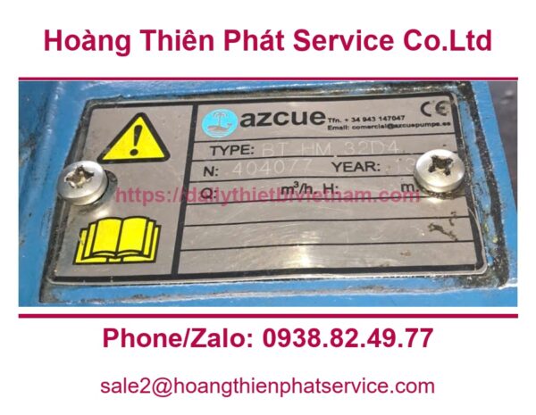 Bơm trục vít Azcue BT-HM 32D4 - Bơm trục vít Azcue BT-HM 32D4