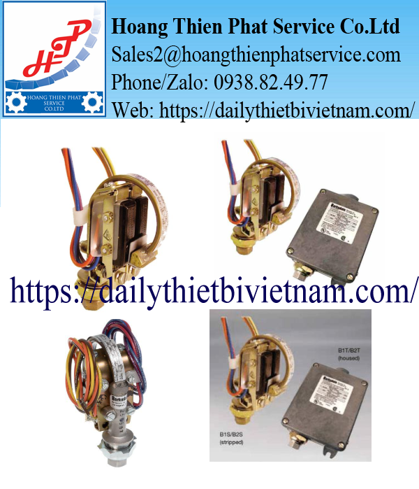 Công Tắc Áp Suất Barksdale Công tắc áp suất Barksdale B2S-H32SS