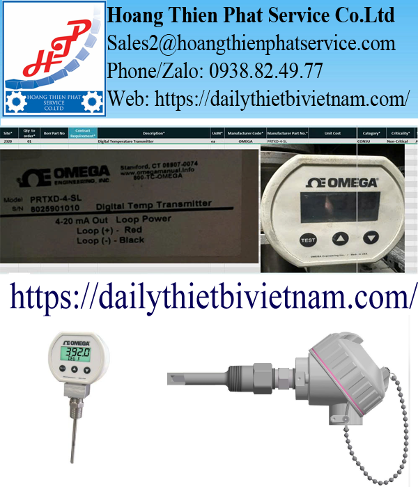 Bộ Truyền Tín Hiệu Nhiệt Độ OMEGA PRTXD-4-SL