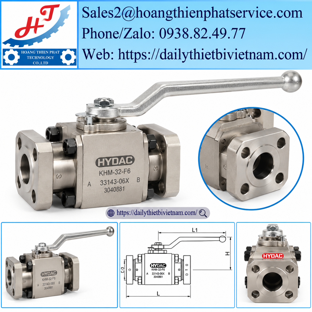 Van Bi Thủy Lực HYDAC KHM-32-F6-33143-06X